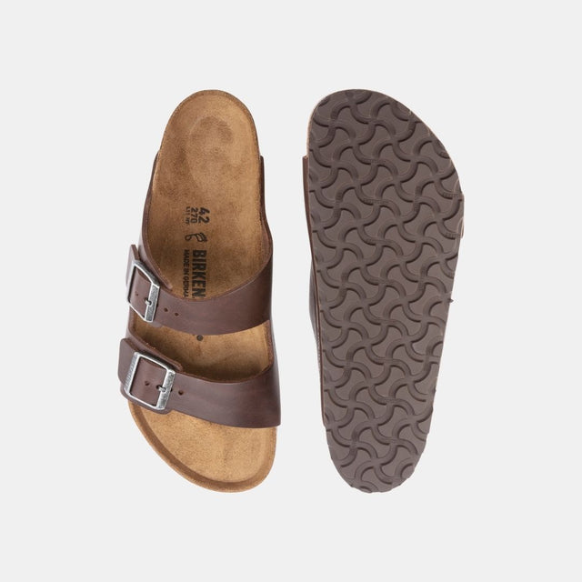 Birkenstock Arizona Grip Leather Men's Vintage Wood Roast