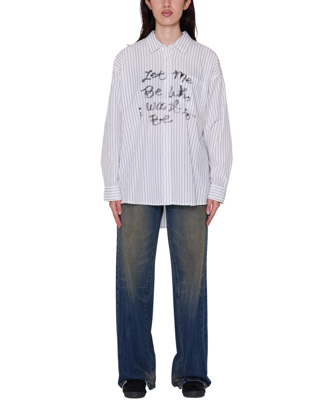Obey Carlotta Stripe Shirt White Multi
