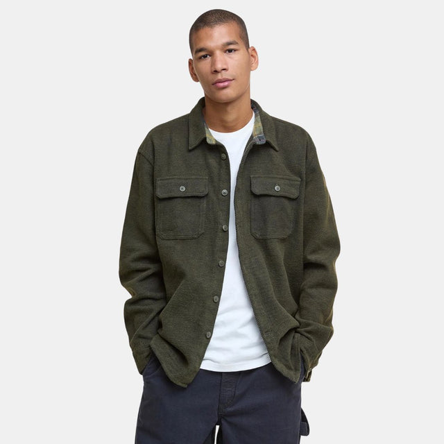 Barbour Baystone Relaxed Long-Sleeved Shirt Olive