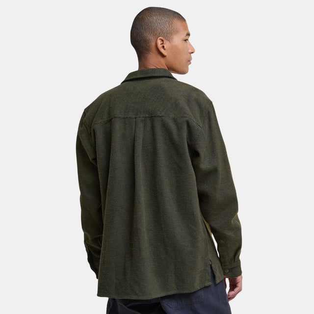 Barbour Baystone Relaxed Long-Sleeved Shirt Olive