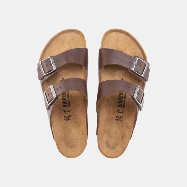 Birkenstock Arizona Grip Leather Men's Vintage Wood Roast