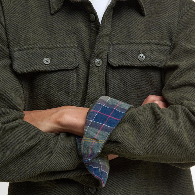 Barbour Baystone Relaxed Long-Sleeved Shirt Olive
