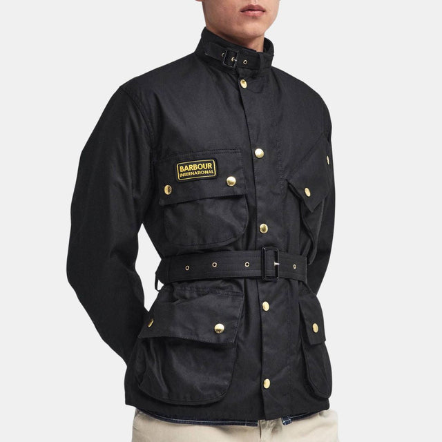 Giacca cerata originale Barbour International nera