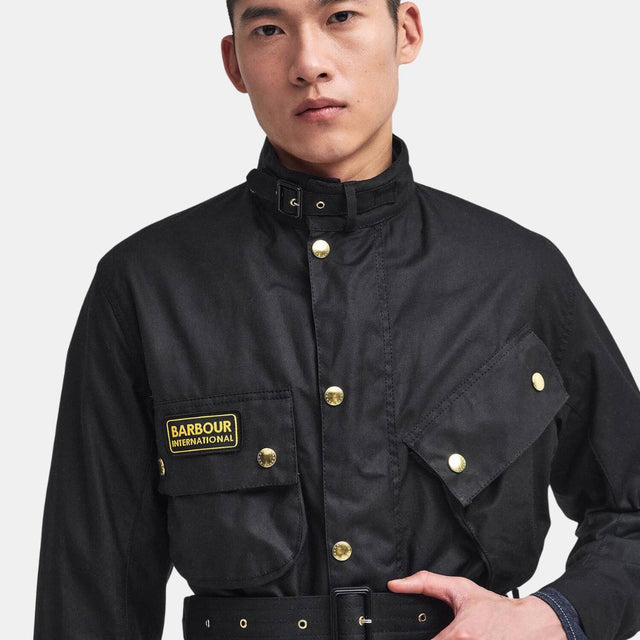 Giacca cerata originale Barbour International nera