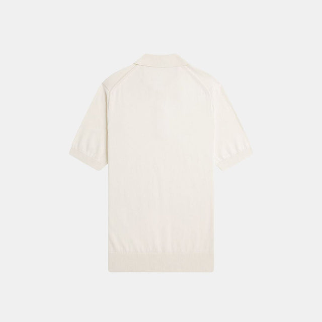 Fred Perry Cotton Knitted Shirt Ecru