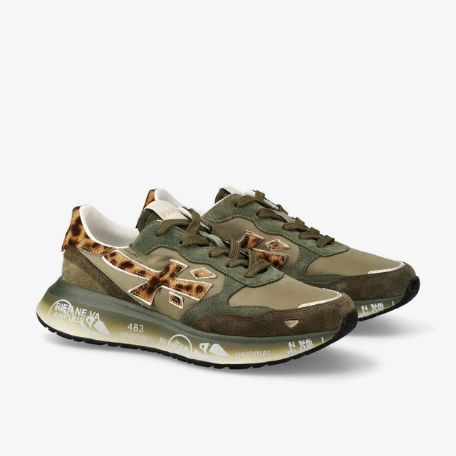Premiata Lauryn 7790 Military Green Leopard