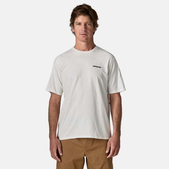 Patagonia Men's P-6 Logo Responsibili-Tee Fiber White