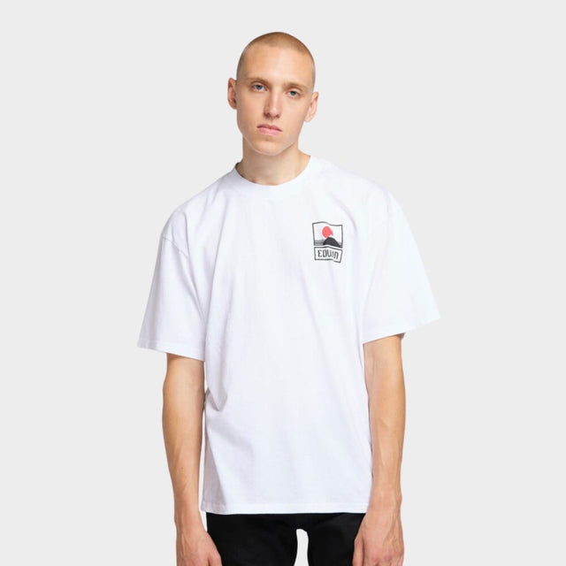 Edwin Sunset On MT Fuji T-Shirt White