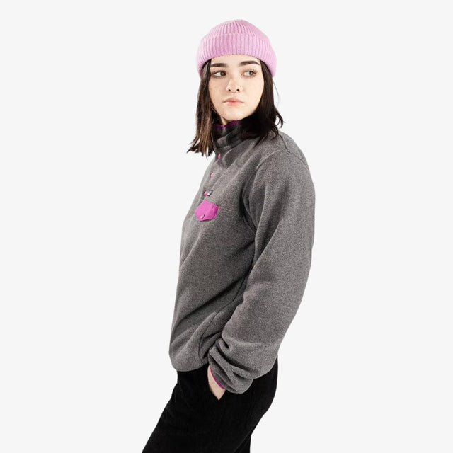 Patagonia Women's Lightweight Synchilla Snap-T Fleece W/Amaranth Pink