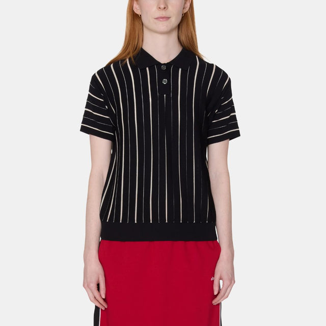 Obey Arlo Stripe Polo Sweater Black Multi