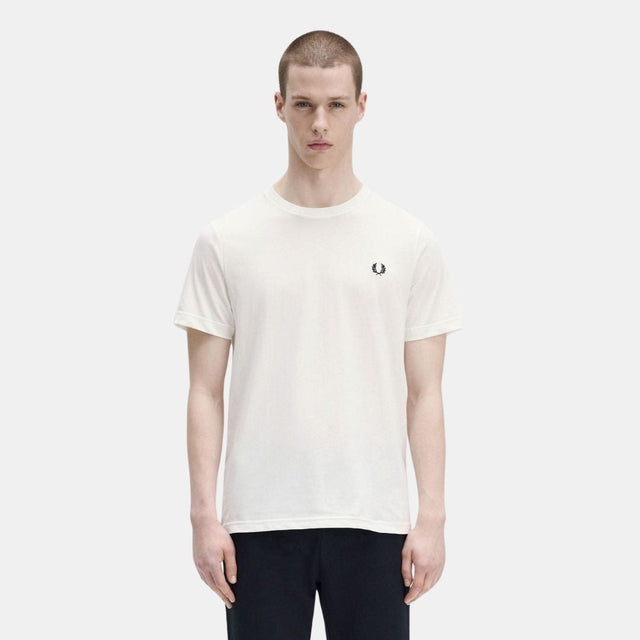 Fred Perry Crew Neck T-Shirt Snow White