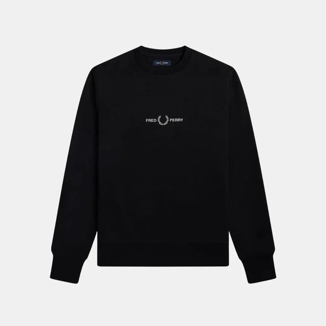 Fred Perry Embroidered Sweatshirt Black