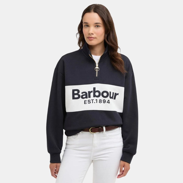 Barbour Zaria Half Zip Sweatshirt Dark Navy