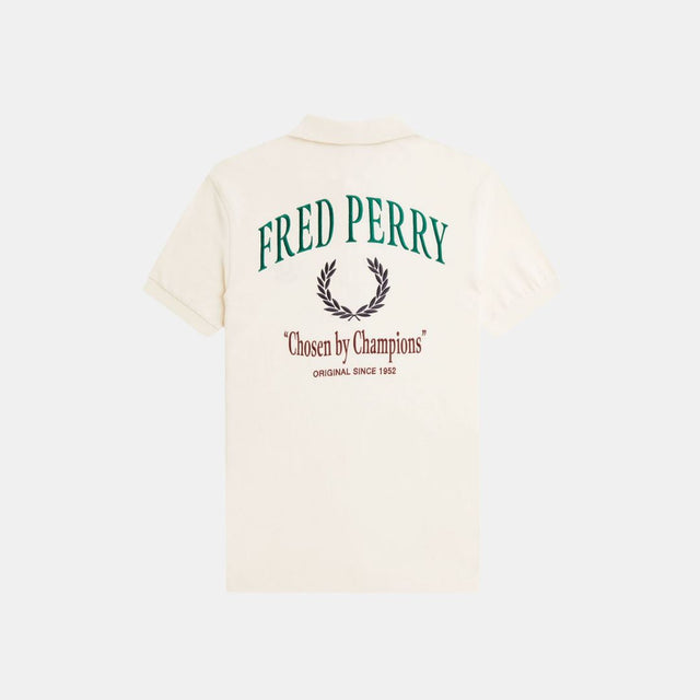 Fred Perry Embroidered Polo Shirt Ecru