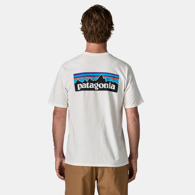 Patagonia Men's P-6 Logo Responsibili-Tee Fiber White
