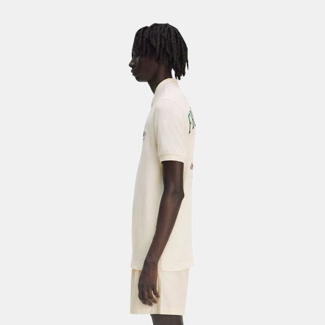 Fred Perry Embroidered Polo Shirt Ecru