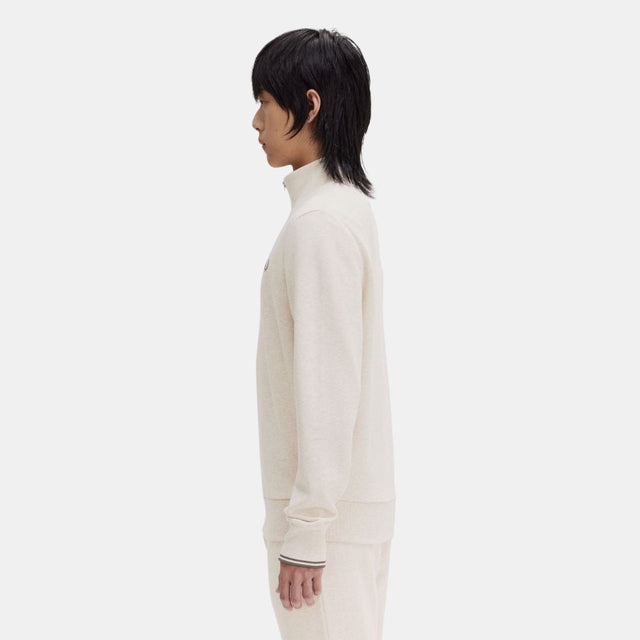 Fred Perry Half Zip Sweatshirt Porridge Marl