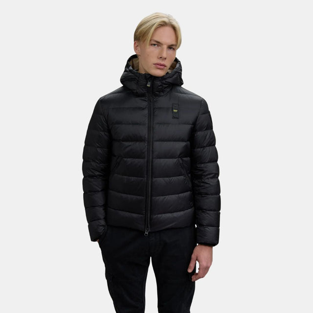 Blauer Down Jacket With Hood Action Black Inside Beige