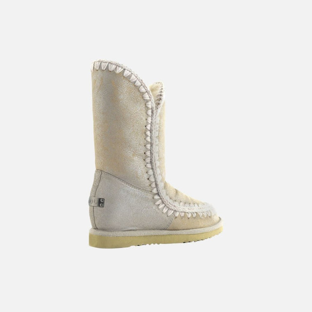 Mou Eskimo Inner Wedge Tall Cracked Stone Metalic