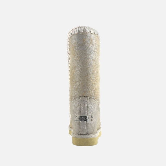 Mou Eskimo Inner Wedge Tall Cracked Stone Metalic