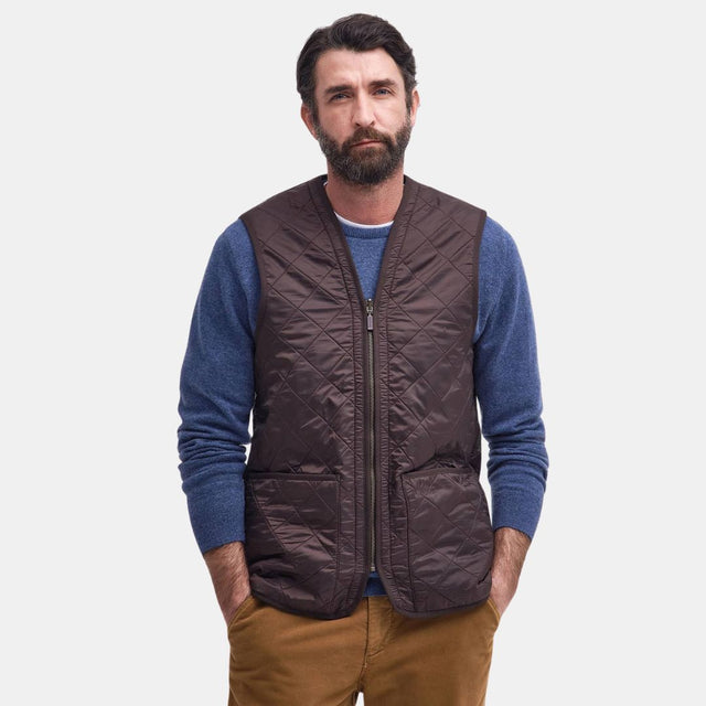 Barbour Polarquilt Waistcoat-Zip Bark