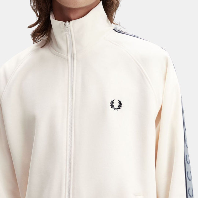 Fred Perry Contrast Tape Track Jacket Ecru & Navy