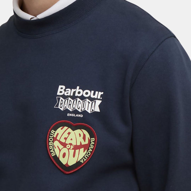 Barbour x Baracuta Northern Crew Neck Cotton Fleece Navy