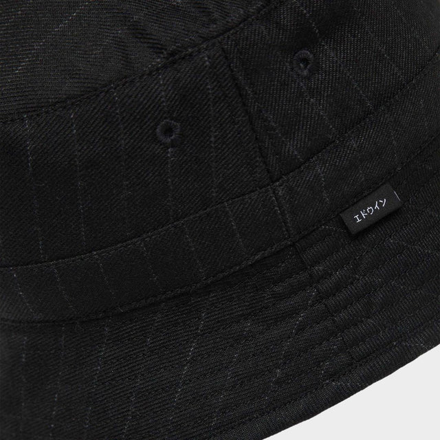 Edwin Bucket Hat Lined Black