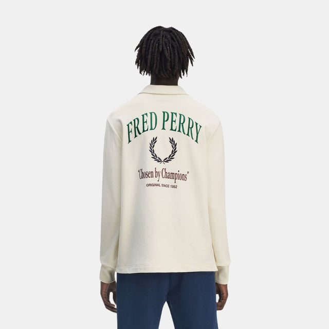 Fred Perry Collared Sweatshirt Ecru