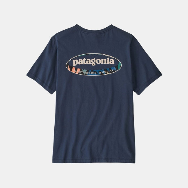 Patagonia Men's '95 Oval Logo T-Shirt New Navy: Kaleido
