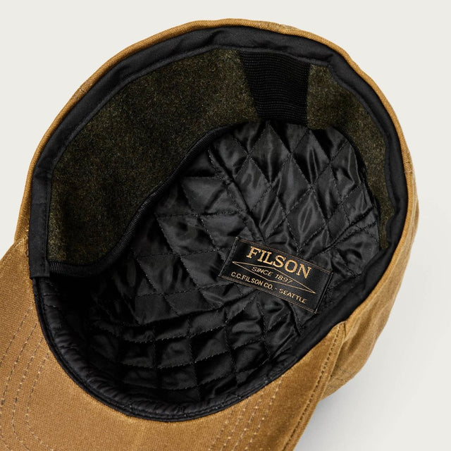 Filson Insulated Tin Cloth Cap Dark Tan