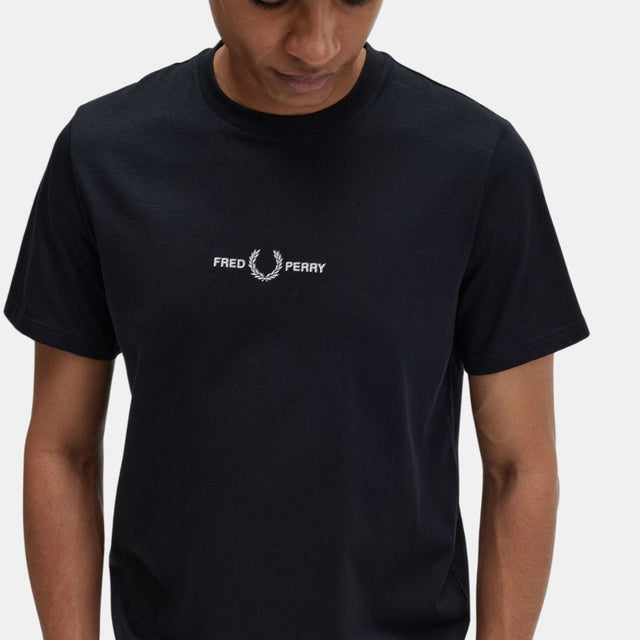 Fred Perry Embroidered T-Shirt Black
