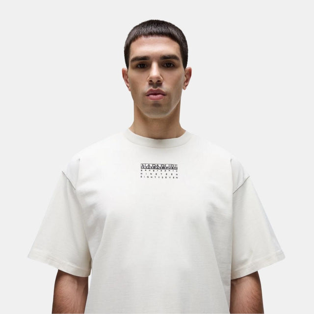 Napapijri Premium Premium Short Sleeve T-Shirt Beige