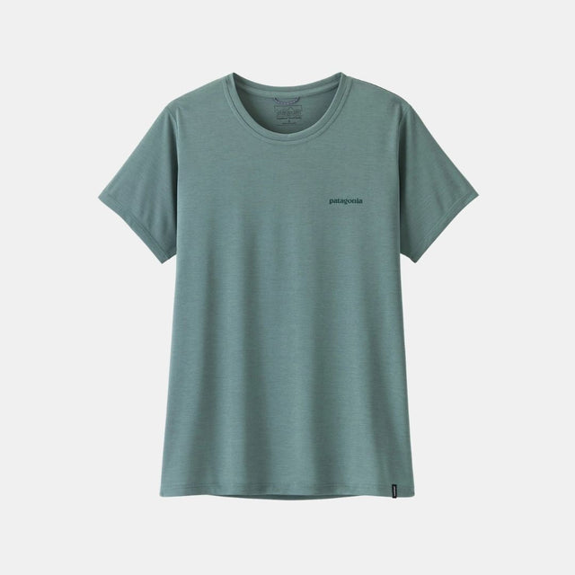 Patagonia Women's Cap Cool Daily Shirt Boardshort Logo Blue Sage Light Blue Sage XDye