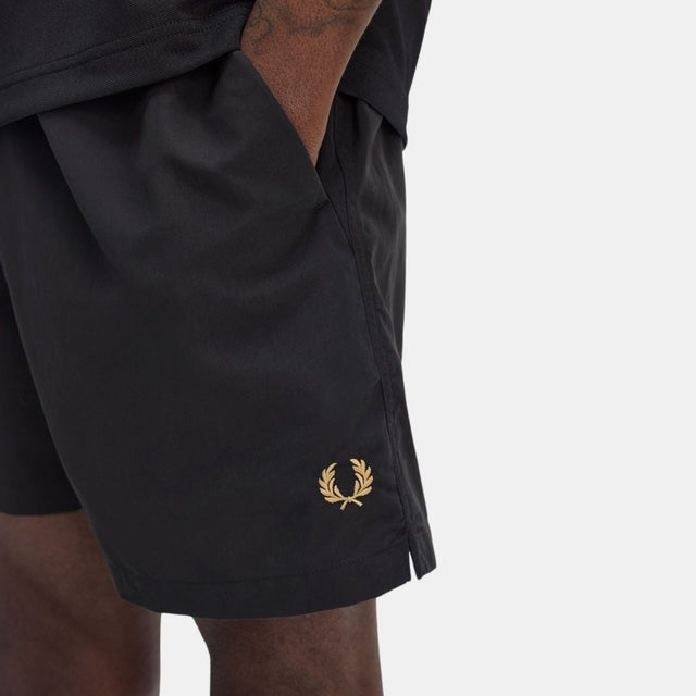 Fred Perry Taslan Tennis Shorts Black