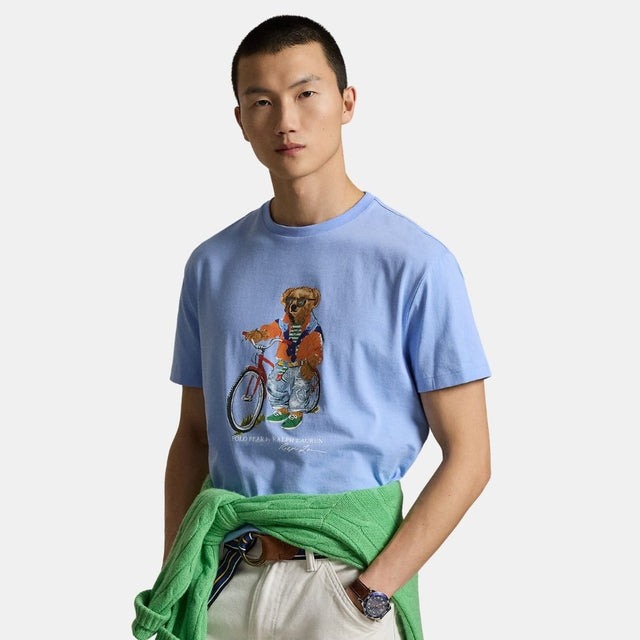 Polo Ralph Lauren Custom Slim Fit Polo Bear T-Shirt Blue