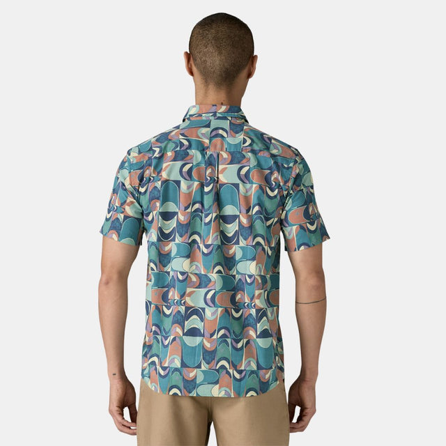 Patagonia Men's Go-To Lightweight Shirt Swallowtail Geo: Still Blue