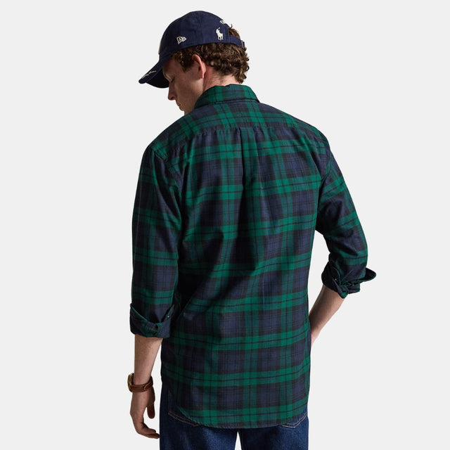 Polo Ralph Lauren Custom Fit Tattersall Oxford Shirt Navy/Green Multi