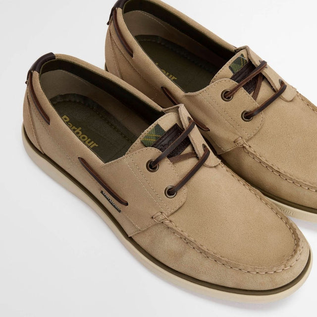 Barbour Rothley Boat Shoe Taupe Suede