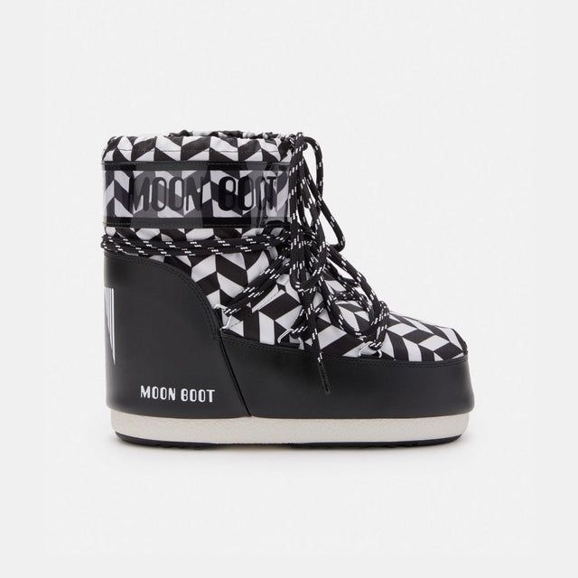 Moon Boot Icon Low Optical Black White