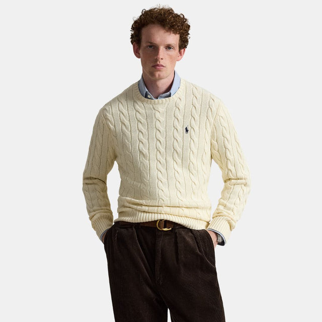 Polo Ralph Lauren Cable-Knit Cotton Jumper Andover Cream