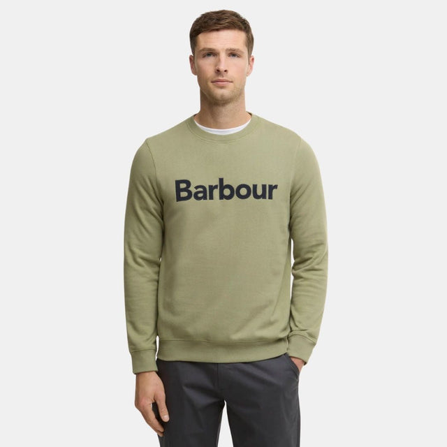 Barbour Pique Applique Crew Sweatshirt Laurel Green
