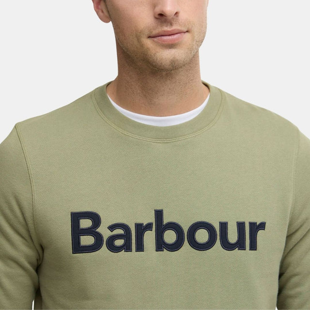 Barbour Pique Applique Crew Sweatshirt Laurel Green