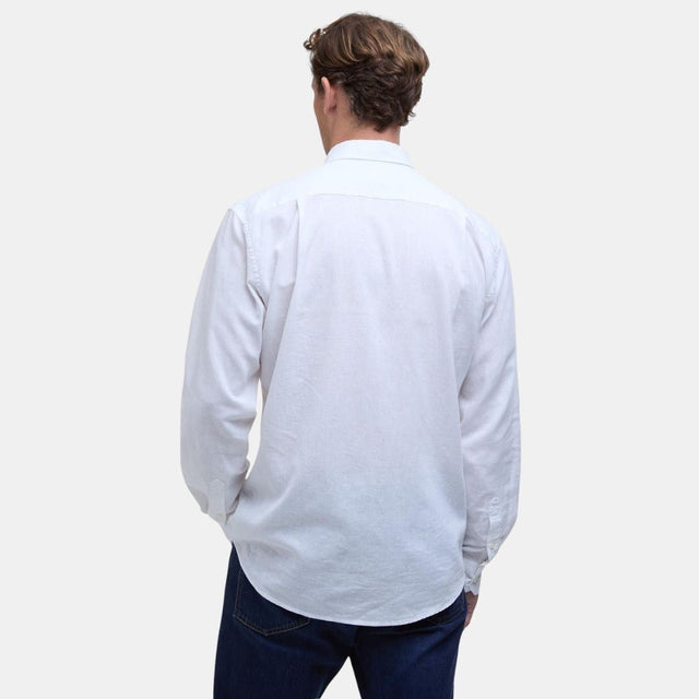 Barbour Nelson Linen Blend Regular Shirt White