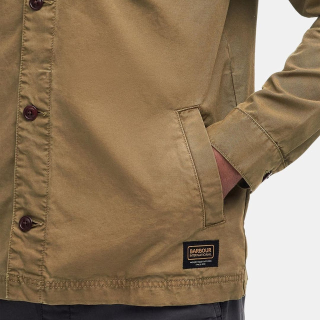 Barbour International Harris Overshirt Olive Branch