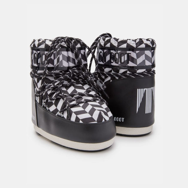 Moon Boot Icon Low Optical Black White