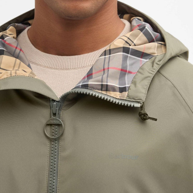 Barbour Hooded Domus Waterproof Jacket Dusty Olive
