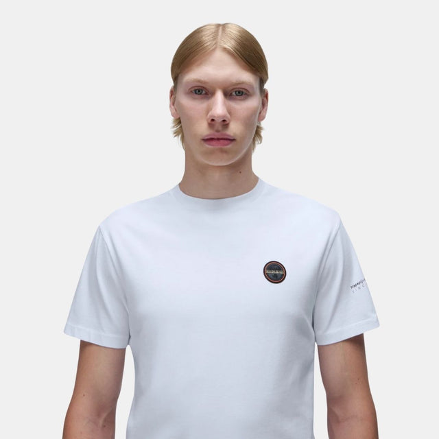 Napapijri Badge Short Sleeve T-Shirt White