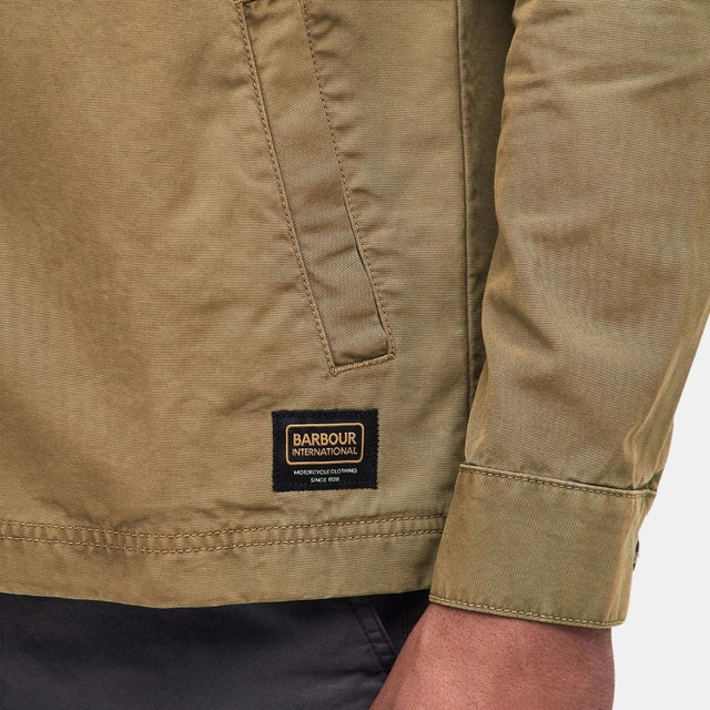 Barbour International Harris Overshirt Olive Branch