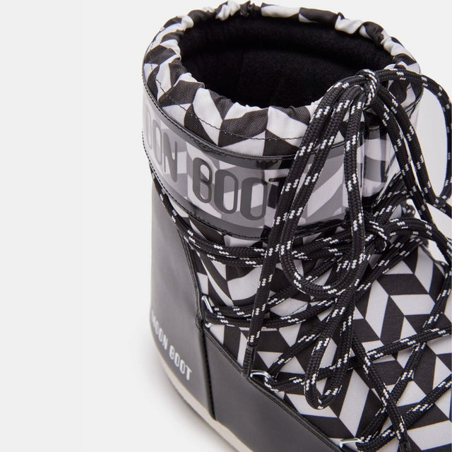 Moon Boot Icon Low Optical Black White